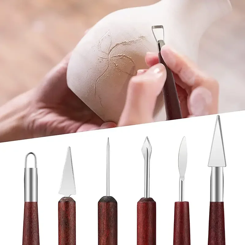 6 cái/bộ công cụ Gốm Gỗ đỏ hai - đánh giá và giá Wood Chisel Set