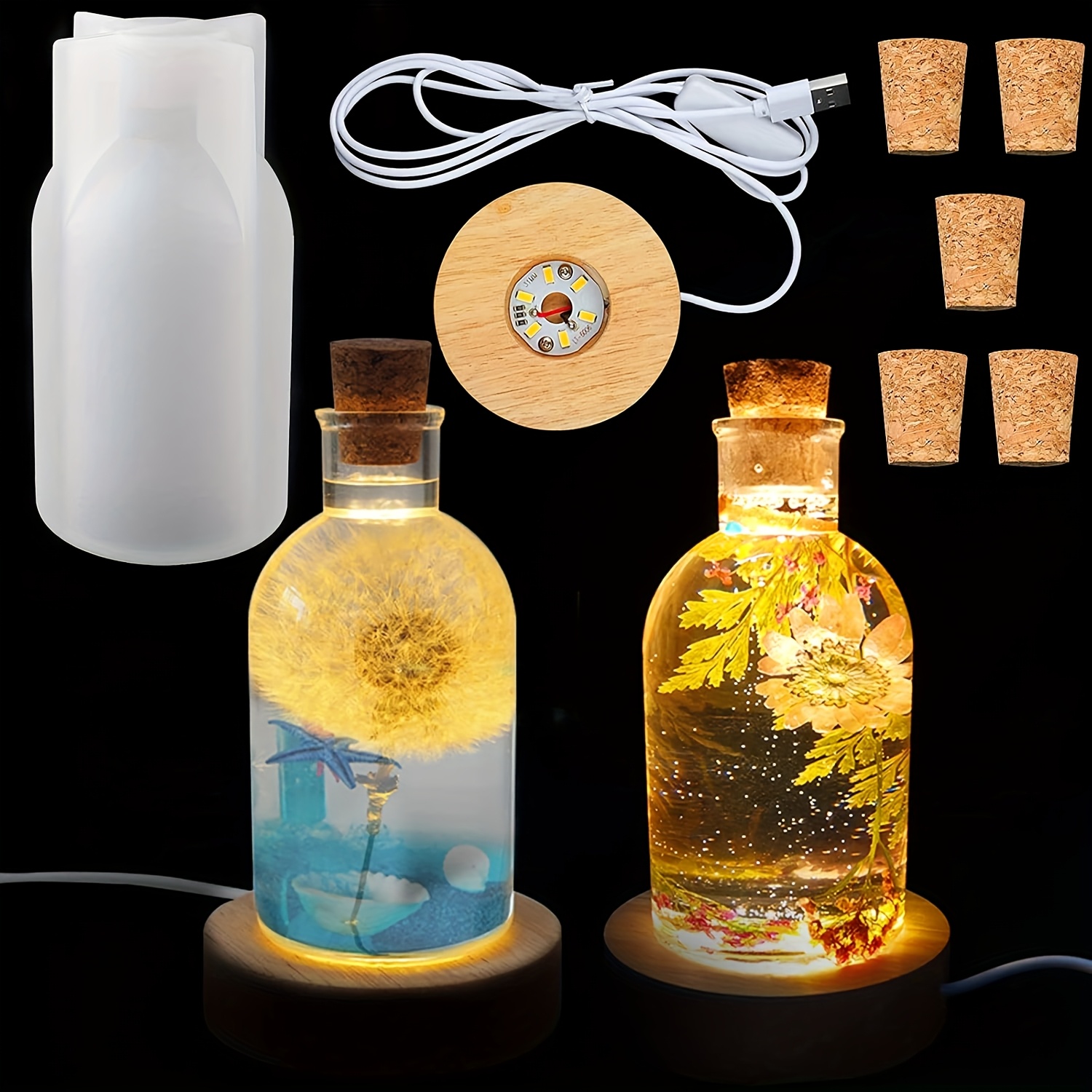 Drift Bottle Light Resin Mold  - đánh giá và giá Woodworking Resin
