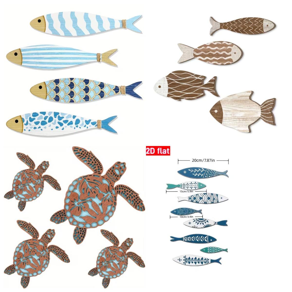 A Set of 4 Wooden Fish Wall De - đánh giá và giá Woodworking Glue