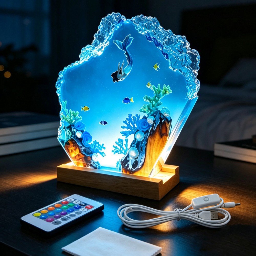 Deep Sea Mermaid Epoxy Sculptu - đánh giá và giá Woodworking Resin