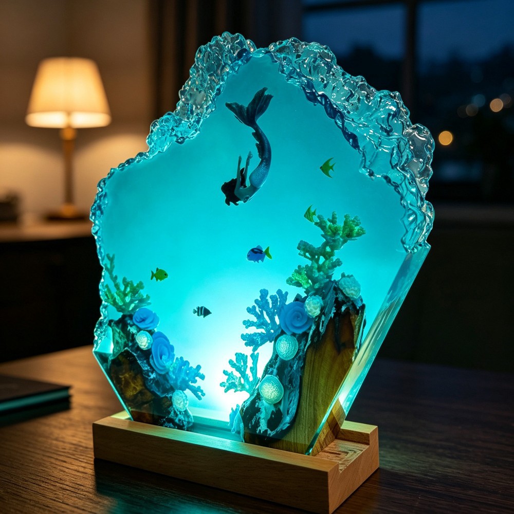 Deep Sea Mermaid Epoxy Sculptu - đánh giá và giá Woodworking Resin