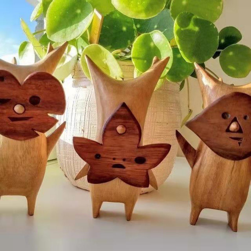 1/2/3pcs Wooden Korok Statue H - đánh giá và giá Woodworking Resin
