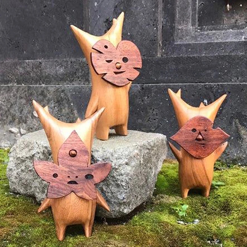 1/2/3pcs Wooden Korok Statue H - đánh giá và giá Woodworking Resin